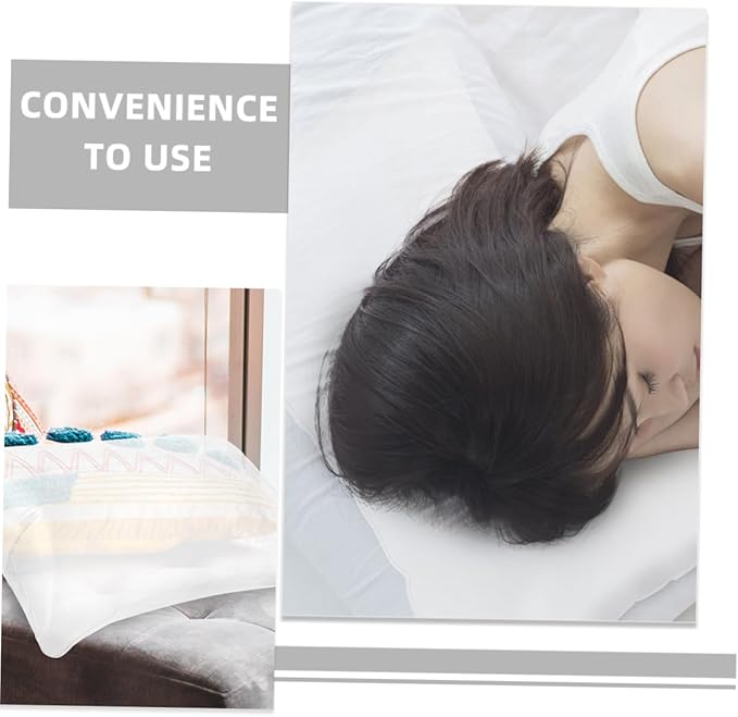 POPETPOP Inflatable Pillow Inserts for Camping Long Rectangular Portable Foldable Travel Pillow Air Bladder Support