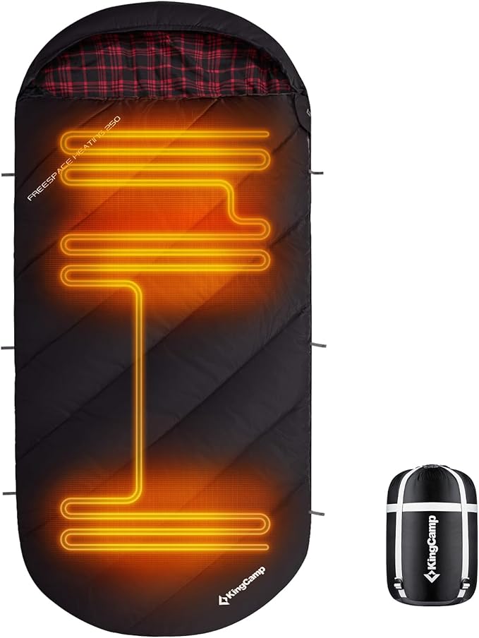 KingCamp Sleeping Bag for Adults Cold Weather &amp Warm Extra Wide Big &amp Tall XL Portable Waterproof Flannel Sleeping Bags Essentials Gear Accessories for Camping Backpacking Hiking Indoor &amp