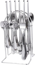 1Set Stainless Steel Cutlery Dishwasher Elegant Forks and Spoons for Dining Room Travel and Office Use Anticorrosive Kitchen Silverware
