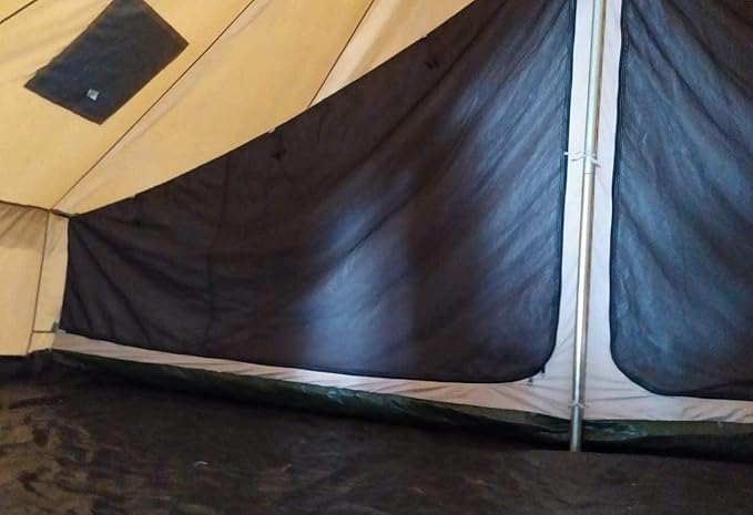 WHITEDUCK Inner Tents for Canvas Bell Tent Half 1/2 &amp Quarter ¼ Inner Tents Tent Accessories Inner Rooms Separate Compartment (3M 4M 5M 6M) (Quarter Inner 6M Avalon Tent)