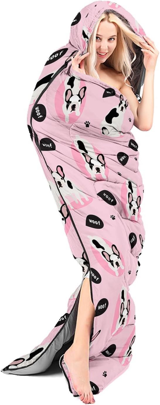 AILONEN Cartoon Camping Sleeping Bag for Boys Girls AdultsLightweight &amp Waterproof3 Season Warm &amp Cold WeatherPortablePrinted Sleeping BagTravelingCampingHiking