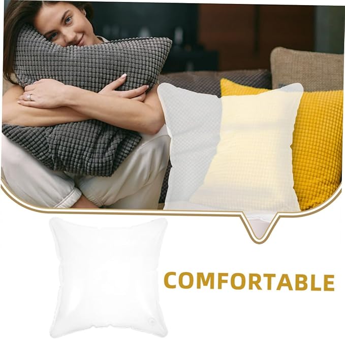 MERRYHAPY Inflatable Travel Pillow Lightweight Blow Up Camping Pillow Lumbar Support Cushion for Hiking and Outdoor Use Easy to Carry and Fold