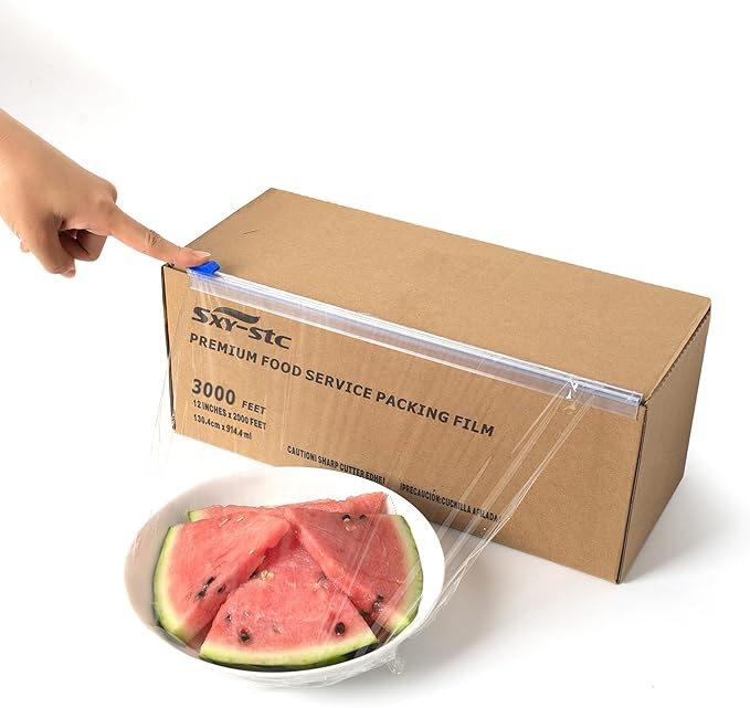 12 Inch x 3000 Feet Plastic Cling Wrap Pack of 2