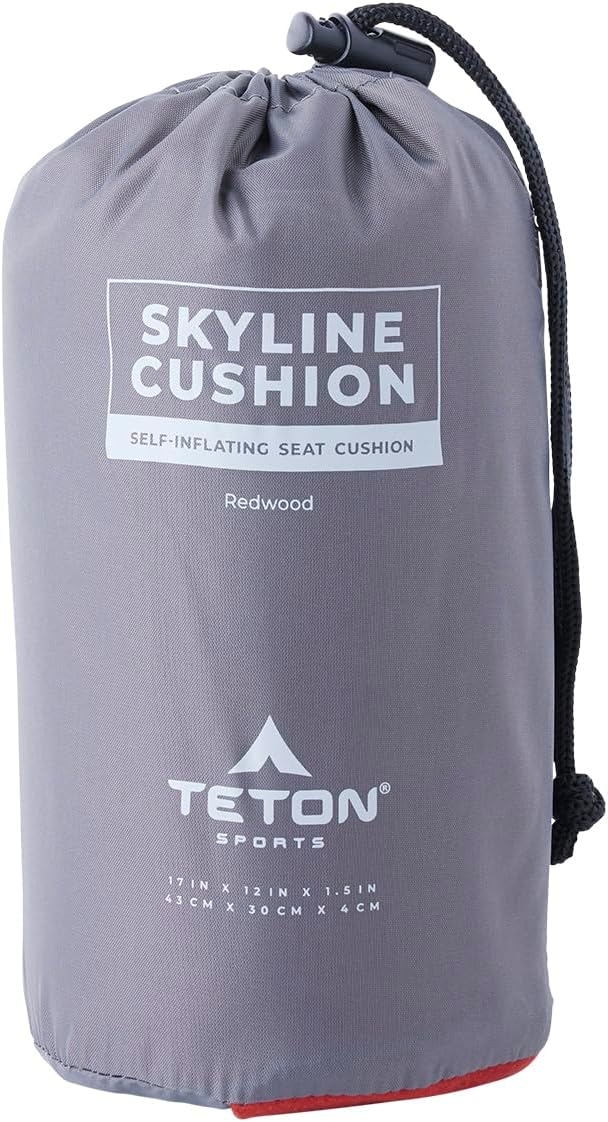 Teton Camping Seat Cushion Stadium Seat Office Chair Car Pad Inflatable Redwood