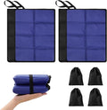 4Pcs Foldable Oxford Outdoor Seat Cushions Portable Sitting Pad with 4 Storage Bags Waterproof &amp Insulated Sit Mat Hiking Pad for Hiking Picnic Travel Garden Outdoor