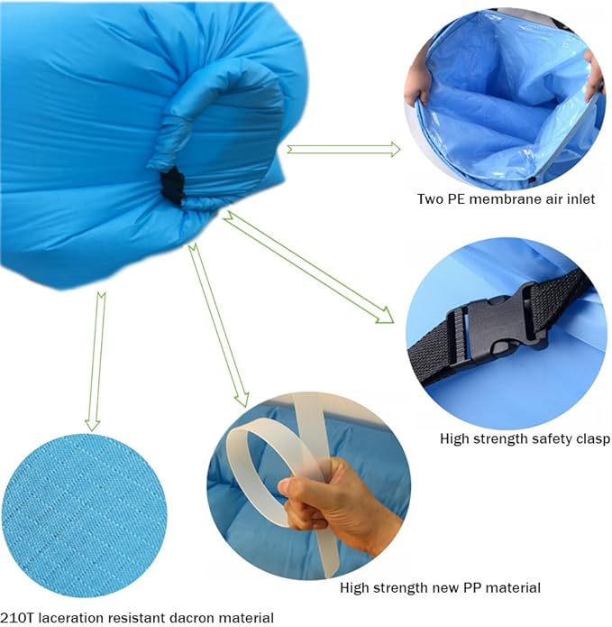 CCDXD Air Sofa Inflatable Lounger Inflatable Couch for Travelling Outdoor Camping Hiking Beach Parties Picnic Backyard Lakeside air Hammock Inflatable Lounger