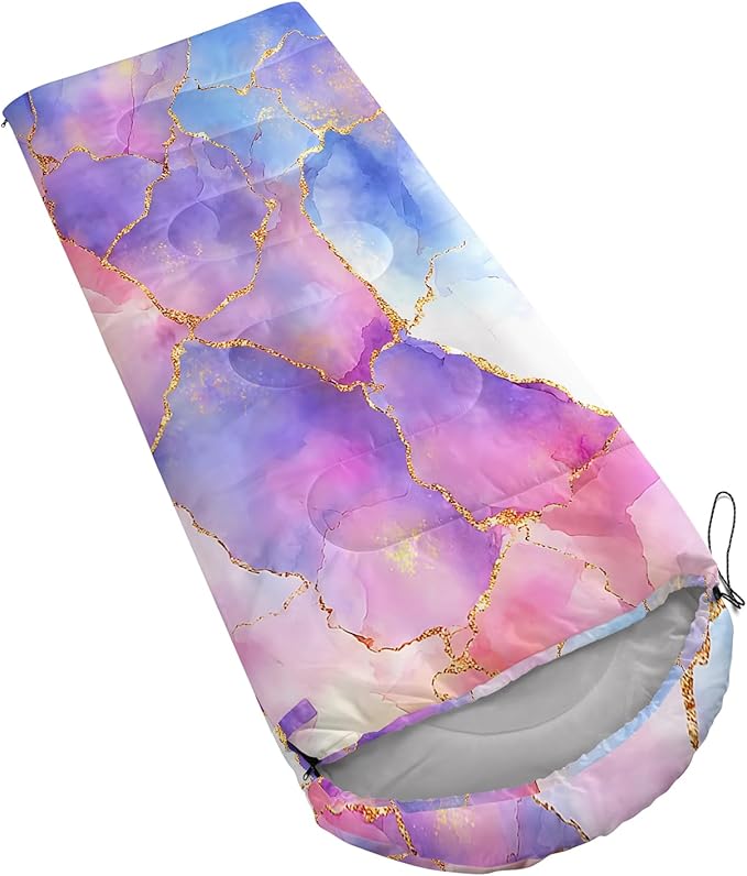 AILONEN Cartoon Camping Sleeping Bag for Boys Girls AdultsLightweight &amp Waterproof3 Season Warm &amp Cold WeatherPortablePrinted Sleeping BagTravelingCampingHiking
