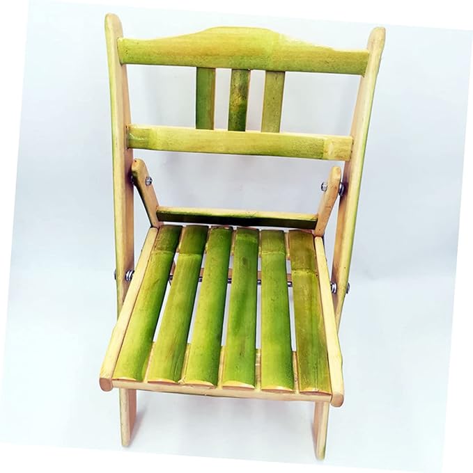 Hemoton Bamboo Folding Chair Easy to Install Camping Stool Student Back-Rest Portable for Home and Business