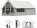 Inflatable Tent with Pump 6-10 Person Instant Glamping Camping Tents House Easy Setup Blow Up Family Tents for 4 Seasons Waterproof Inflatable Tent for Camping