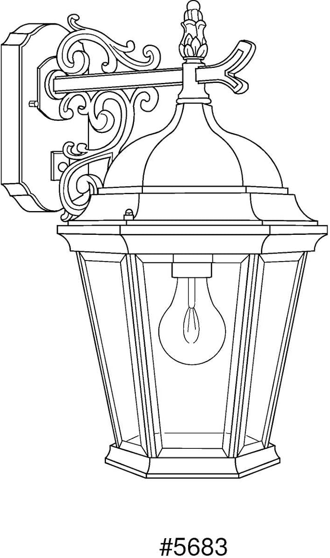 Progress Lighting Welbourne Collection 1-Light Clear Beveled Glass Traditional Outdoor Medium Wall Lantern Light Textured Black