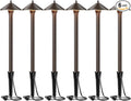 Malibu Low Voltage Pathway Lights 10W Pro Style Halogen Landscape Lighting 6Pack 2700K Warm White Path Light 12V AC Bronze Outdoor Walkway Lights for Yard Garden 8308-9103