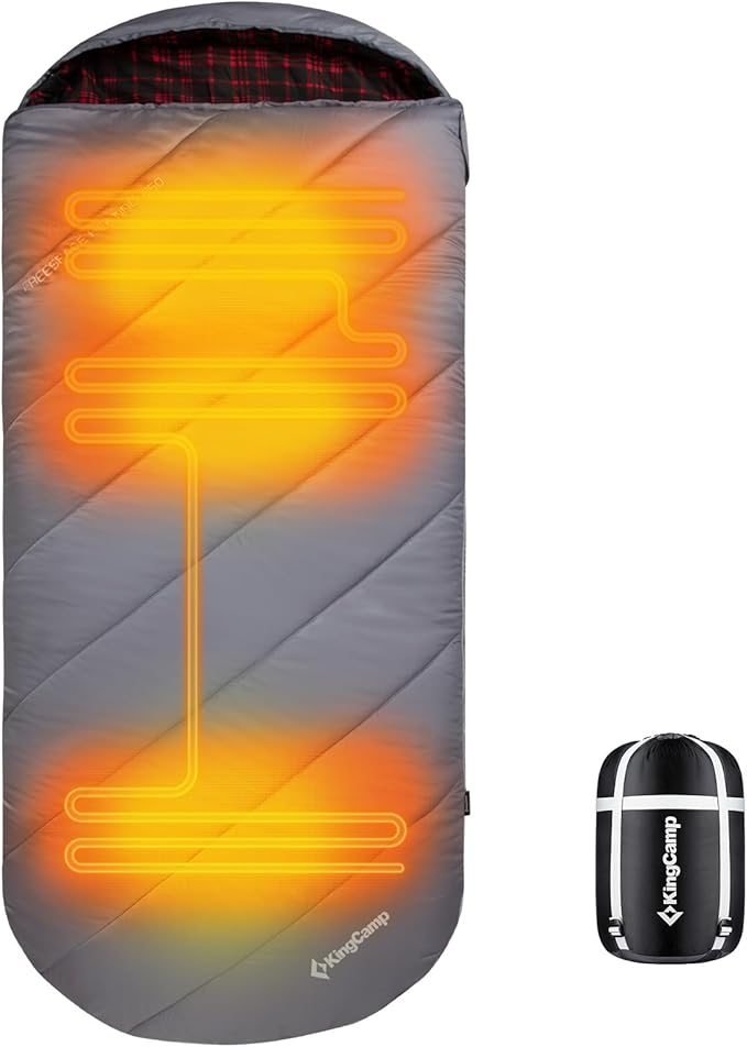 KingCamp Sleeping Bag for Adults Cold Weather &amp Warm Extra Wide Big &amp Tall XL Portable Waterproof Flannel Sleeping Bags Essentials Gear Accessories for Camping Backpacking Hiking Indoor &amp