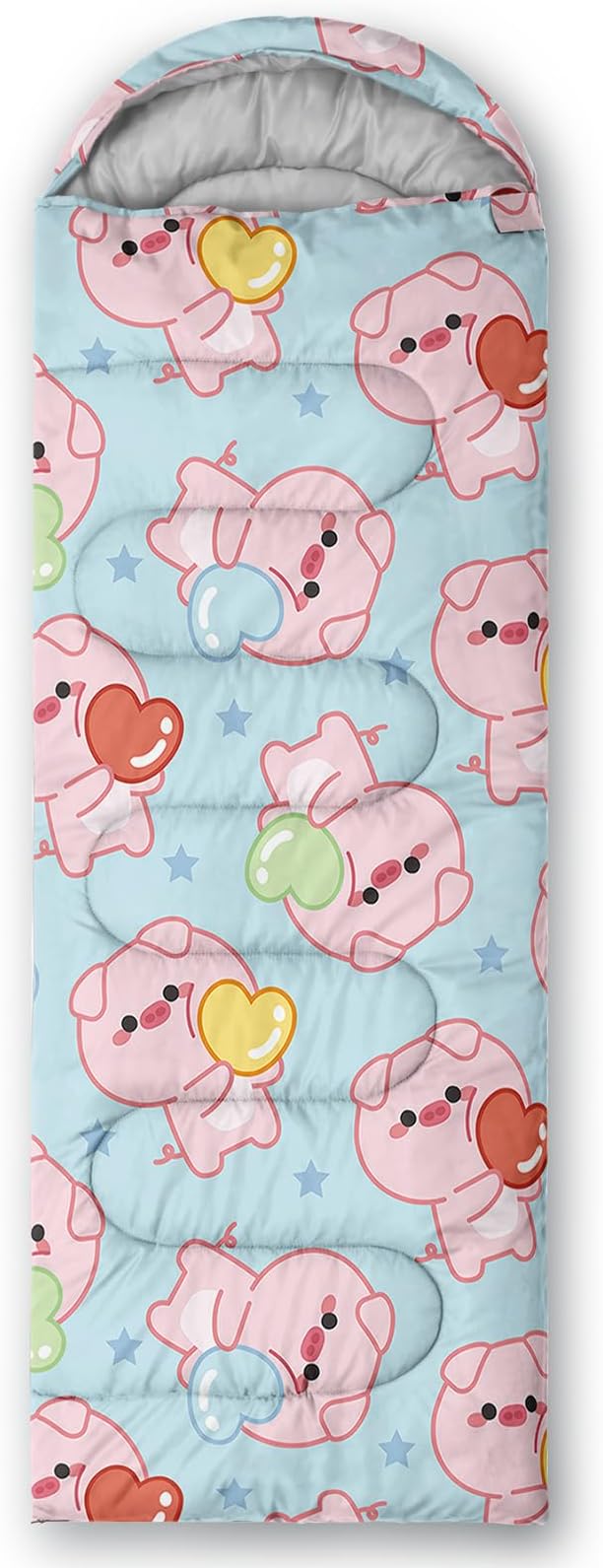 AILONEN Kawaii Panda Sleeping BagsLightweight &amp Waterproof3 Season Warm &amp Cool WeatherDreamy Purple Flower Animal Themed Sleeping Bags for BoysGirlsKidsAdults TravellingOutdoors