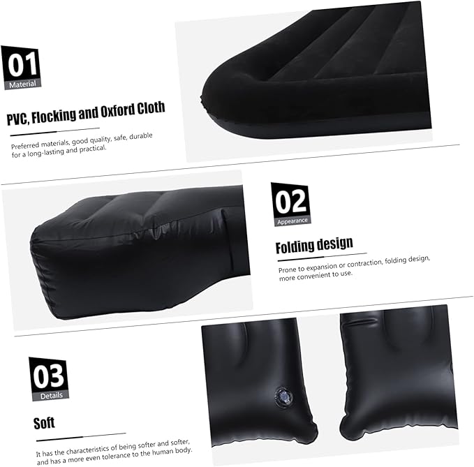 1Set Car Inflatable Mattress Portable Outdoor Air Mattress for SUV Travel Comfortable Design for Camping and Road Trips Durable Skin Friendly Materials Easy to Store