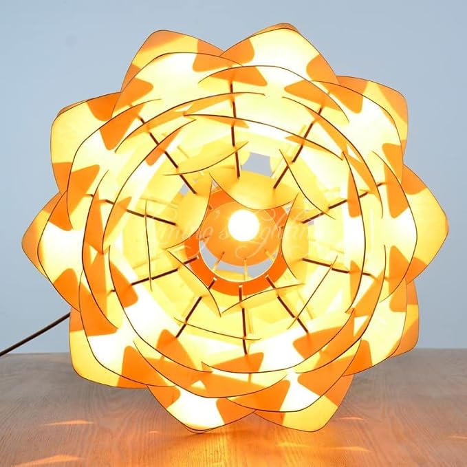 Modern Art Wood Wooden Pinecone Pendant Lights Christmas Decorations for Home Restaurant Farmhouse Hanging Lamps Home Living Room Kitchen Island Dining Room Entryway Hallway Fixtures (12'')