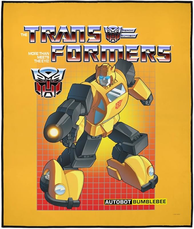 LOGOVISION Transformers Picnic Outdoor Blanket 50x60 Bumblebee Foldable Blanket for Picnic Beach Camping Park Tailgate