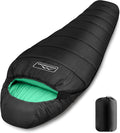 KAMPKEEPER Mummy Sleeping Bag Cold Weather Camping Sleeping Bag 32℉ 3-4 Seasons Adults Sleeping Bag Non-Snag Zipper with Adjustable Hood for Backpacking Hiking