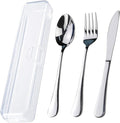 Vanys Stainless Steel Portable Utensils Set with Case Reusable Travel Cutlery Includes Knife Fork and Spoon Dishwasher Safe