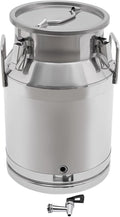 30L Stainless Steel Milk Can Heavy Duty Food Storage &amp Transport Container for Dairy Wine Grains Ideal for Home Farm &amp Commercial Use With a Faucet