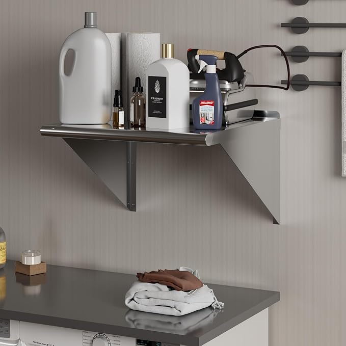 AmGood 24 X 24 Stainless Steel Wall Shelf | NSF | Garage Laundry Storage Utility Room | Restaurant Commercial Kitchen