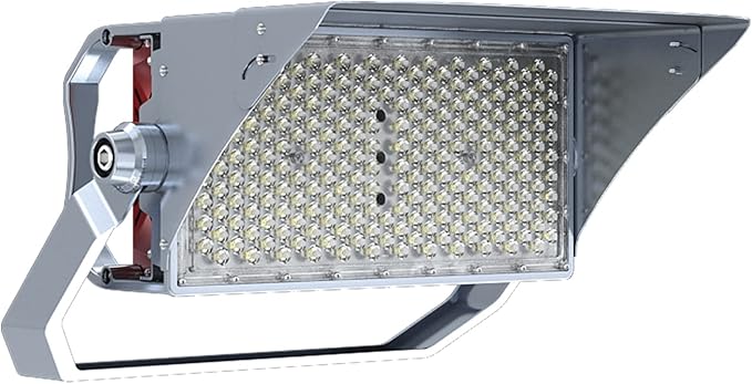 650W LED Stadium Flood Light 975000 Lumens Sports Outdoor Light 277-480V IP66 Waterproof 5000K Daylight 0-10V Dimming with Beam Angle 15° DLC/ETL Listed