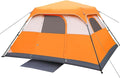 6 Person Tent Tents for Camping6 Person 60 Seconds Set Up Camping Tent Waterproof Pop Up Tent with Top Rainfly Instant Cabin Tent Advanced Venting Design Provide Gate Mat