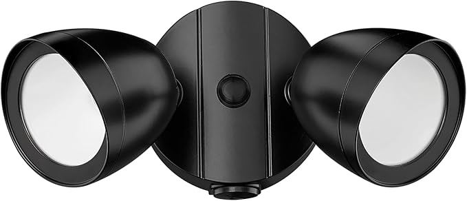 ML Lighting 18002-PBK 2-Light Security Flood Lights Powder Coated Black