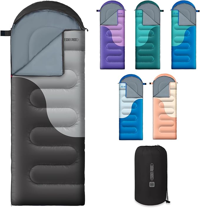 Sleeping Bags for Adults&ampKidsLightweight Waterproof Warm Weather Sleeping BagCompact Portable Sleeping Bag for CampingEssentials Gear for Camping Hiking Outdoor Travel