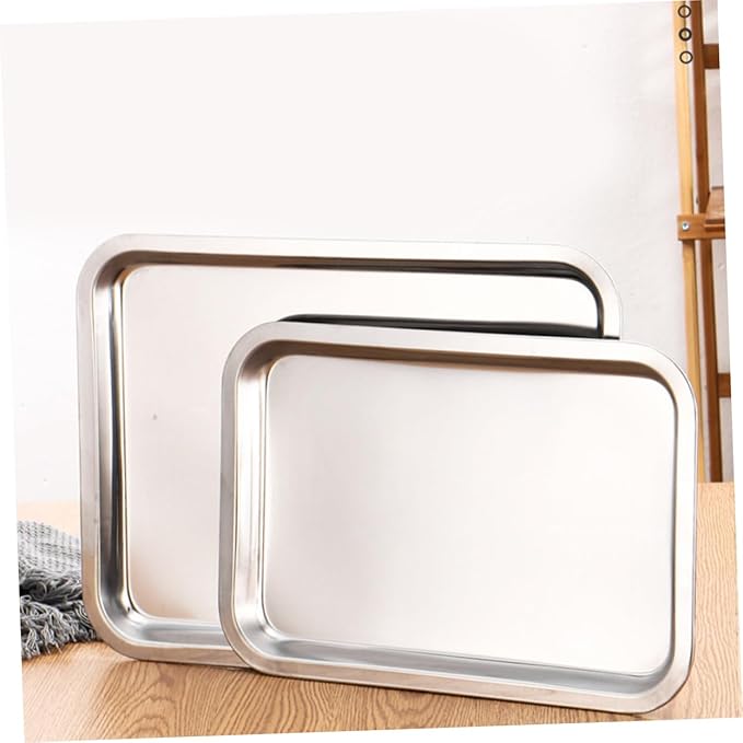 Ciieeo 4pcs Stainless Steel Plates for Boys and Girls Boy Girl Dinner Dish Suction Plate for Mealtime Easy to