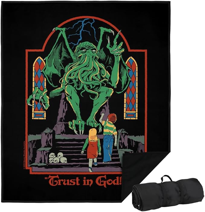 LOGOVISION Steven Rhodes Trust in God Outdoor Blanket for Picnic Beach Camping Park Tailgate 50x60