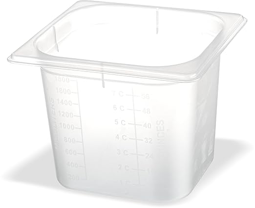 San Jamar Modpans 1/6 Food Pan and Lid for Kitchens and Restaurants Plastic 2 Quarts White