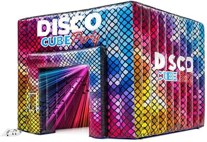 Inflatable Disco Nightclub Tent Led Lighting Mobile Colorful Portable Inflatable House Tent for Party Event （16.5x15ft with Blower ）