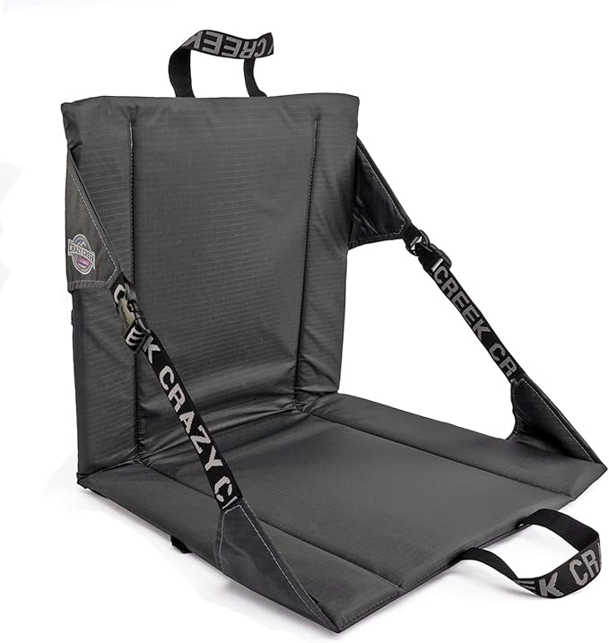 Crazy Creek Original Chair Perfect for Stadium Seats Camping Hiking &amp More Comfort On All Terrains Adjustable Straps Lightweight Design Water-Resistant Slate