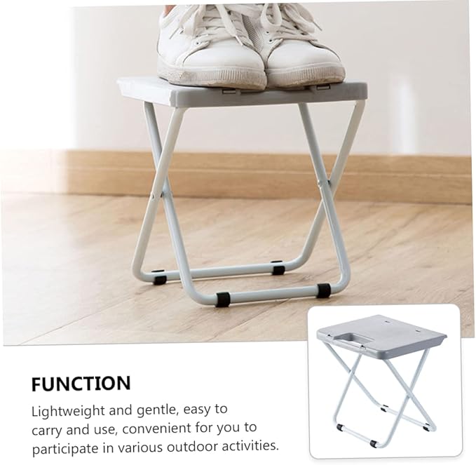 Compact Foldable Stool Portable Outdoor Chair Anti-Slip Surface Lightweight Design for Camping Hiking and Garden Use 1 Piece