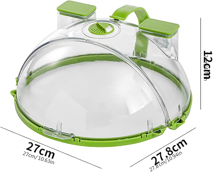 Practical Microwave Dish Lid Foldable Cover with Water Injections Technology for Even Heating Quick Breakfast