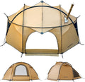 POMOLY Dome Tent Freestanding Camping Hot Tent Barracuda 2 Portable Wood Stove Tents for 1-2 Person Backpacking Hiking