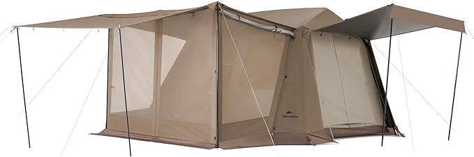 Naturehike Village Instant Tent 4 Person 8 Person Camping Tent with Full Rainfly Waterproof Large Cabin Tents for Car Camping