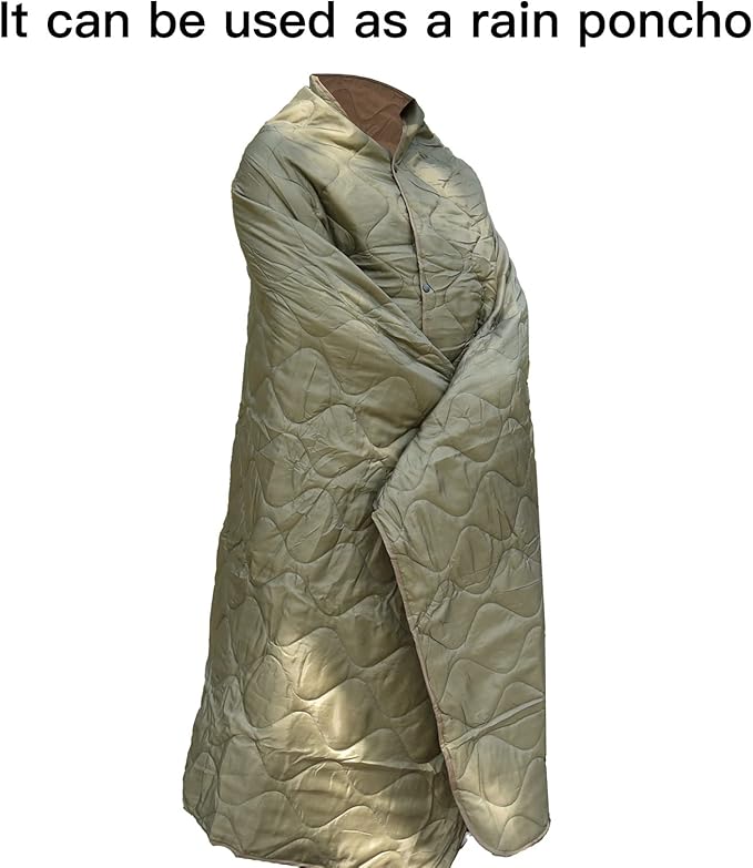 LOOGU Camo Blanket Waterproof Insulation Poncho Liner for Outdoor Camping Hiking Hunting Survival Backpacking Picnicking