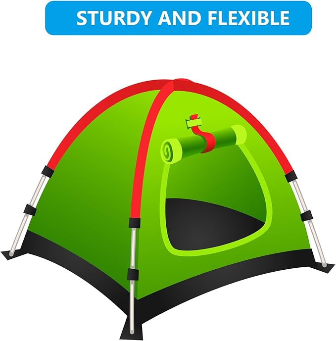 Aluminum Tent Poles ReplacementFits Both Female and Male Ends7001 T6 Lightweight Tent Rod Repair Kit for Camping Hiking Backpacking Tent (20ft 0.4in)
