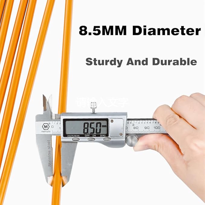 Aluminum Tent Poles Replacement2 Pack 11.8 ft 7001 Alloy Bar Preassembled Tent Accessories for Hiking Camping Supporting Rod Repair Kit