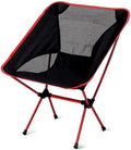 Outdoor Folding Chair - Portable Camp Chair for Fishing Hiking Beach Park BBQs and Garden Leisure Solid Back Design