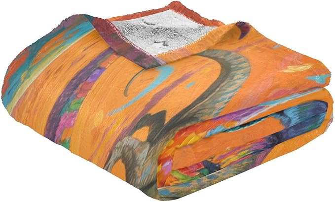Throw Blanket For Sofa Cartoon Colorful Dinosaur ROCKETS Blankets For Adults 50x70