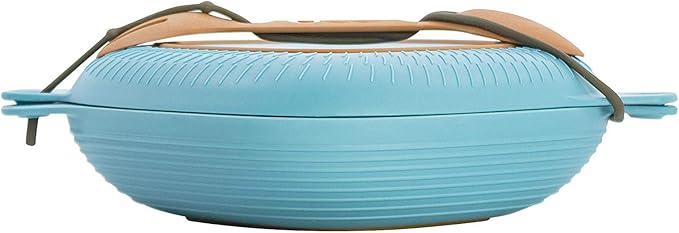UCO 4-Piece Camping Mess Kit with Bowl Plate and 3-in-1 Spork Utensil Set Classic Blue