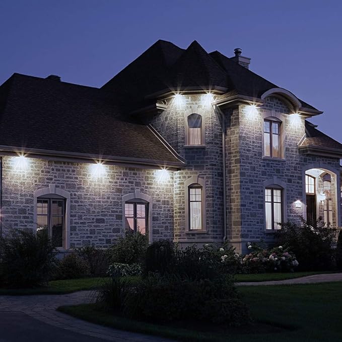CINOTON 50W LED Flood Light Outdoor 7000LM IP65 Waterproof Security Wall Pack Light Fixture with 180°Knuckle for Patio Porch Garage Garden Lanscape 5000K Daylight 100-277V 2 Pack