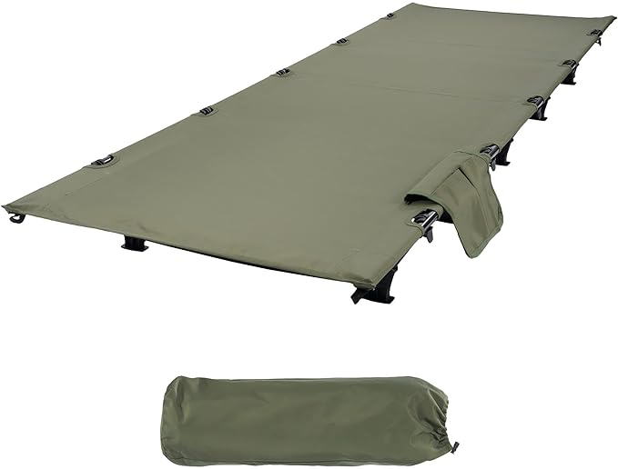 Elevon Camping Cot 28 Extra Wide Sleeping Cot Portable Folding Tent Camping Bed Compact for Outdoor Travel Base Camp Hiking Mountaineering Lightweight Backpacking 400lb Capacity