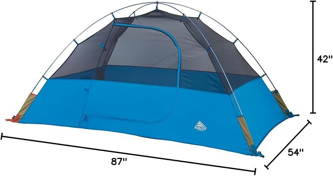 Kelty Ashcroft Camp Tent - 1 2 or 3 Person Camping Shelter with Full Coverage Rainfly Lightweight Aluminum Poles Camping Backpacking Festival Shelter