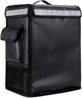 42L Takeaway Box Backpack Fast Food Pizza Delivery Thermal Ice Bags Waterproof Refrigerated Insulation Lunch Bags with PocketsBlack