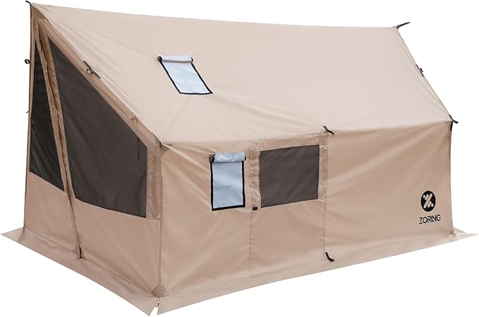 Hammock Hot Tent with Stove Jack - 4 Season Winter Tent with Snow Skirt PU3000mm Waterproof Cold Weather Wall Shelter with Big Mesh Door/Windows for Backpacking Camping Hiking (No Poles)