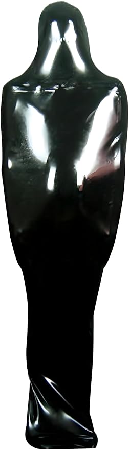 Full Cover Latex Sleeping Rubber Sleepsack Bag Chest Zipper Tight Bodybag Suffocating Game