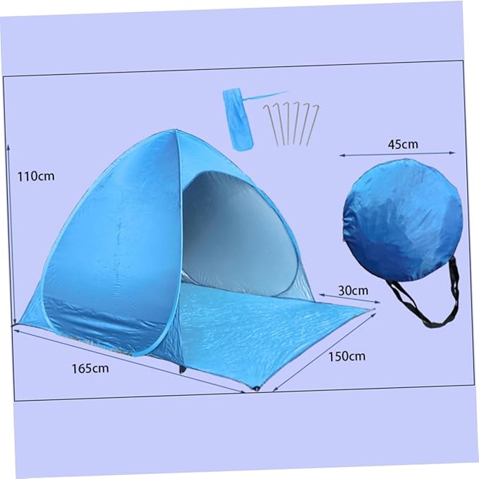 1Pc Automatic Beach Tent Sunshade Lightweight Pop Up Tent for Outdoor Activities Portable Camping Shelter for Beach Parties Durable UV Protection Easy to Carry